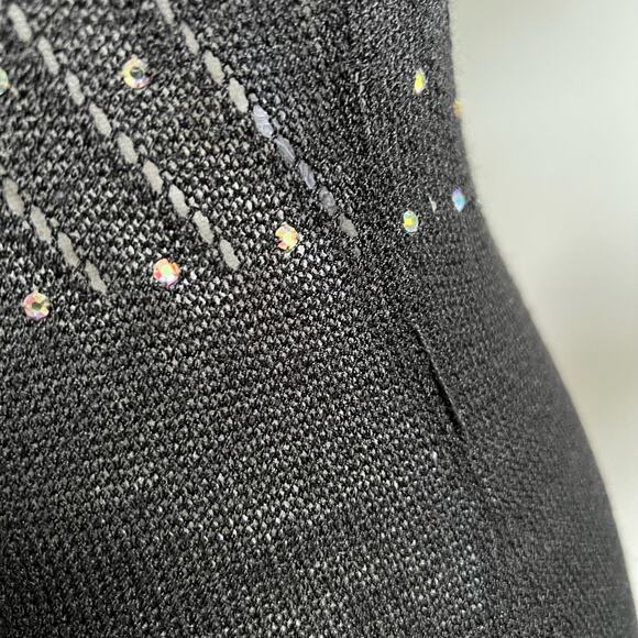 Palena Knit Mock Neck Evening Dress Rhinestones Size‎ 10 True 60s Vintage EUC - Picture 10 of 14